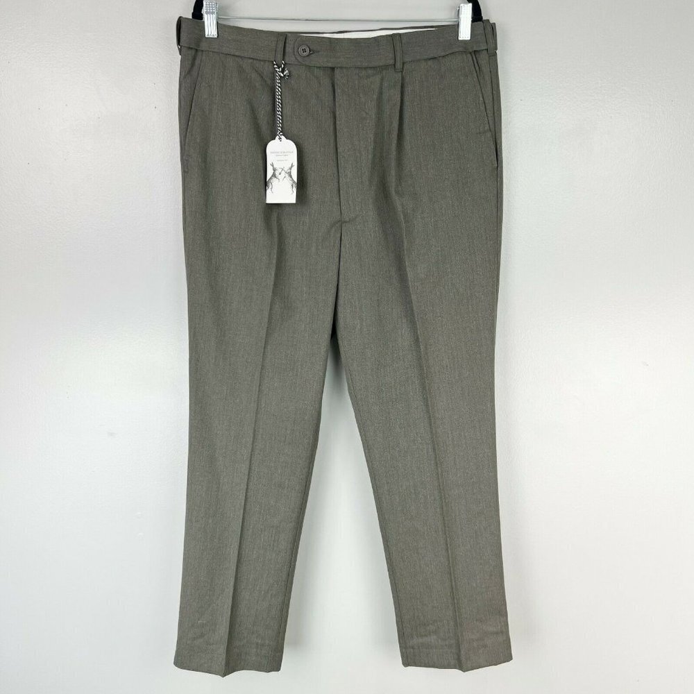 Peter Christian Deluxe Wool & Silk Pleated Front Dress Pants NWT Size 38 B6